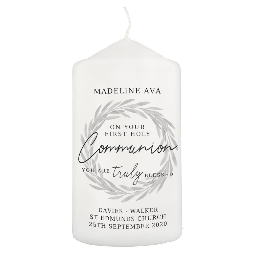 Personalised Truly Blessed First Holy Communion Pillar Candle £11.69